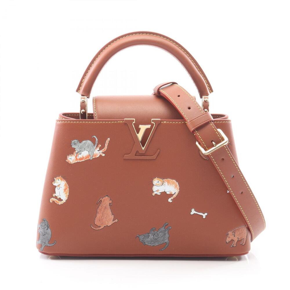 Louis Vuitton Grace Coddington Capucines Top Handle Bag Leather Brown Tan